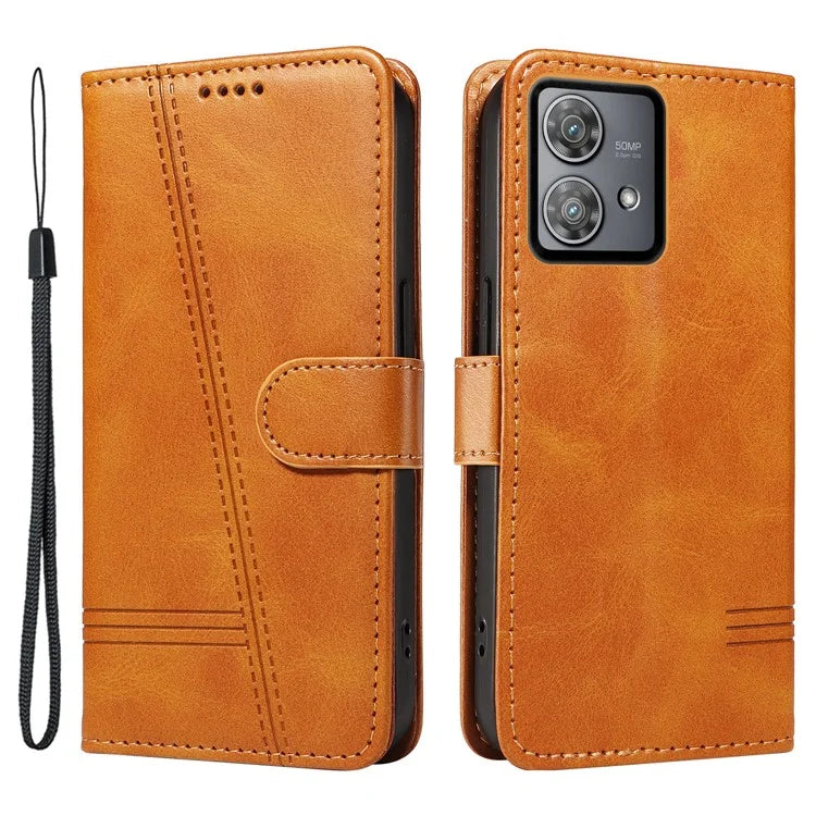 For Motorola Edge 40 Neo 5G Case Lins Imprint Wallet Phone Leather Cover