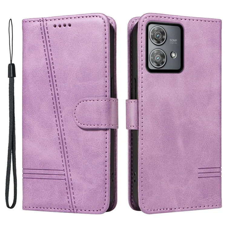 For Motorola Edge 40 Neo 5G Case Lins Imprint Wallet Phone Leather Cover