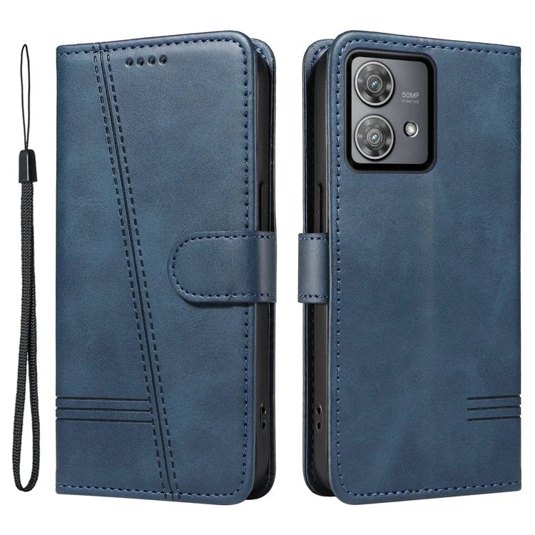 For Motorola Edge 40 Neo 5G Case Lins Imprint Wallet Phone Leather Cover