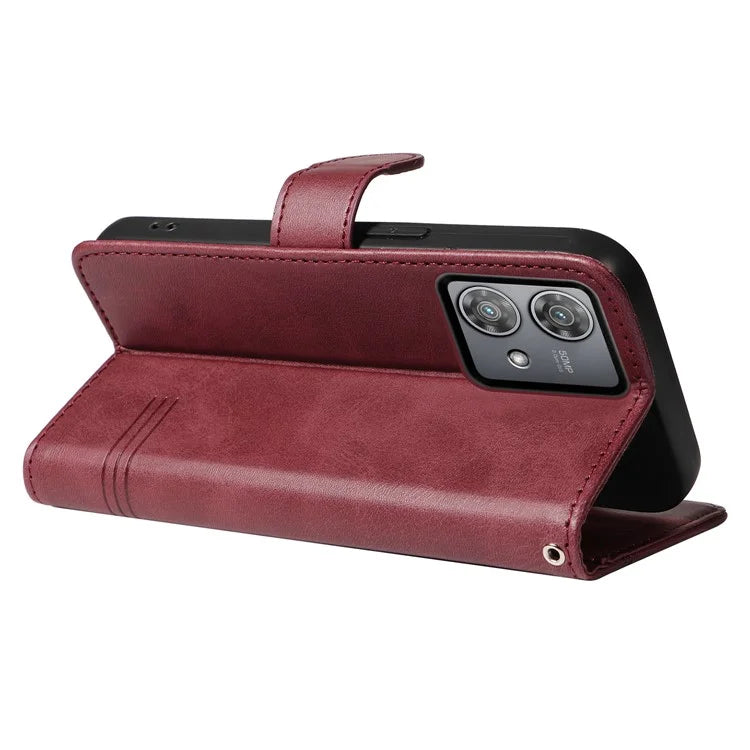 For Motorola Edge 40 Neo 5G Case Lins Imprint Wallet Phone Leather Cover