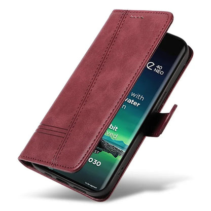 For Motorola Edge 40 Neo 5G Case Lins Imprint Wallet Phone Leather Cover
