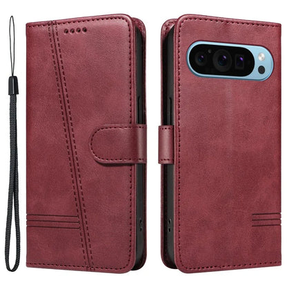 For Google Pixel 9 / 9 Pro Case Leather Book Flip Phone Cover Wallet Stand View
