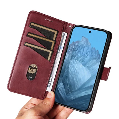 For Google Pixel 9 / 9 Pro Case Leather Book Flip Phone Cover Wallet Stand View