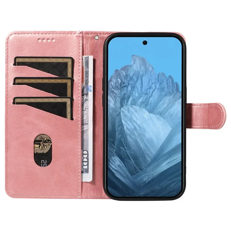 For Google Pixel 9 / 9 Pro Case Leather Book Flip Phone Cover Wallet Stand View