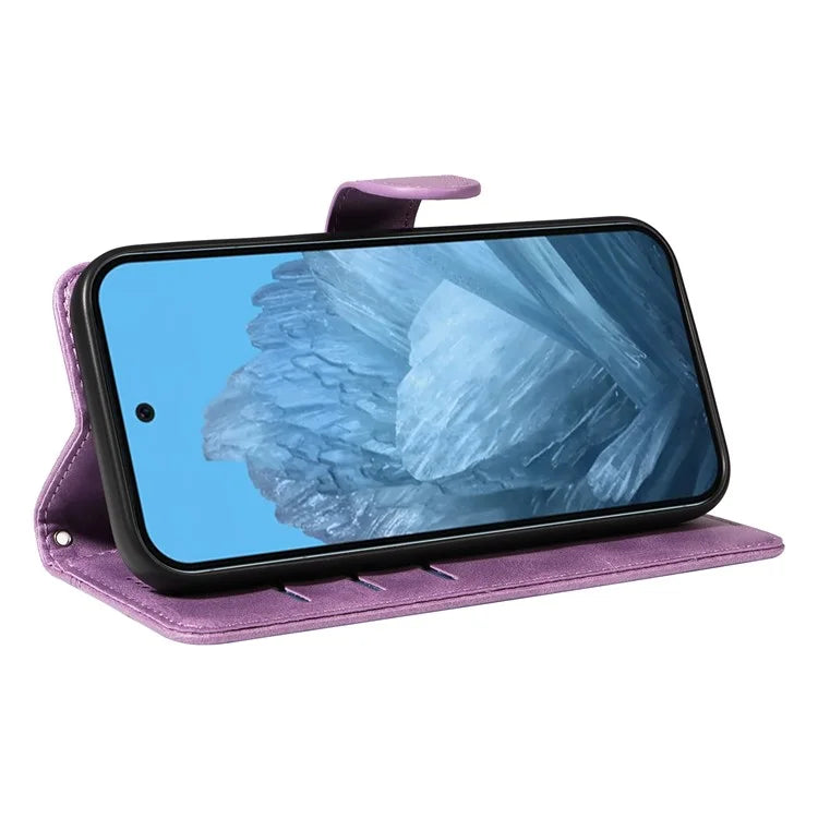 For Google Pixel 9 / 9 Pro Case Leather Book Flip Phone Cover Wallet Stand View