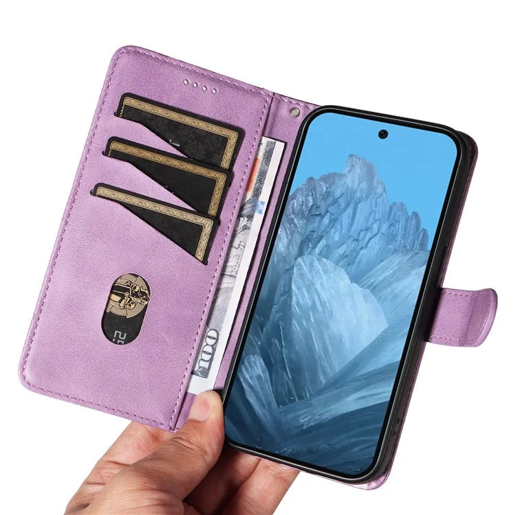 For Google Pixel 9 / 9 Pro Case Leather Book Flip Phone Cover Wallet Stand View