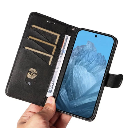 For Google Pixel 9 / 9 Pro Case Leather Book Flip Phone Cover Wallet Stand View