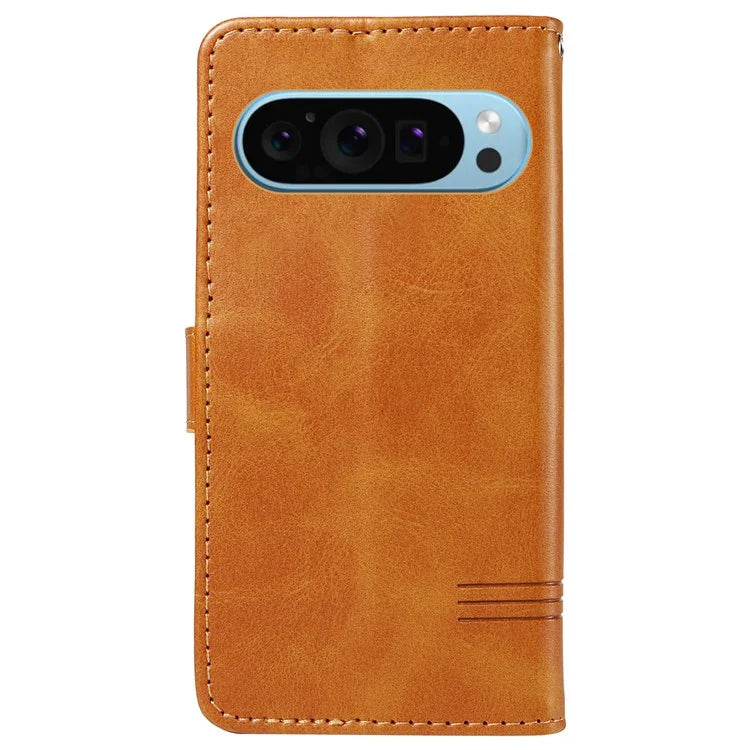 For Google Pixel 9 / 9 Pro Case Leather Book Flip Phone Cover Wallet Stand View
