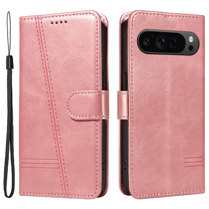 For Google Pixel 9 Pro / Pixel 9 Leather Phone Case with Wallet and Stand Function