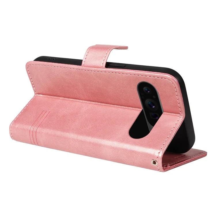 For Google Pixel 9 Pro / Pixel 9 Leather Phone Case with Wallet and Stand Function