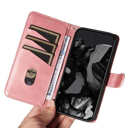 For Google Pixel 9 Pro / Pixel 9 Leather Phone Case with Wallet and Stand Function