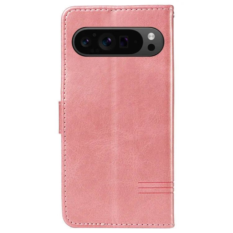 For Google Pixel 9 Pro / Pixel 9 Leather Phone Case with Wallet and Stand Function