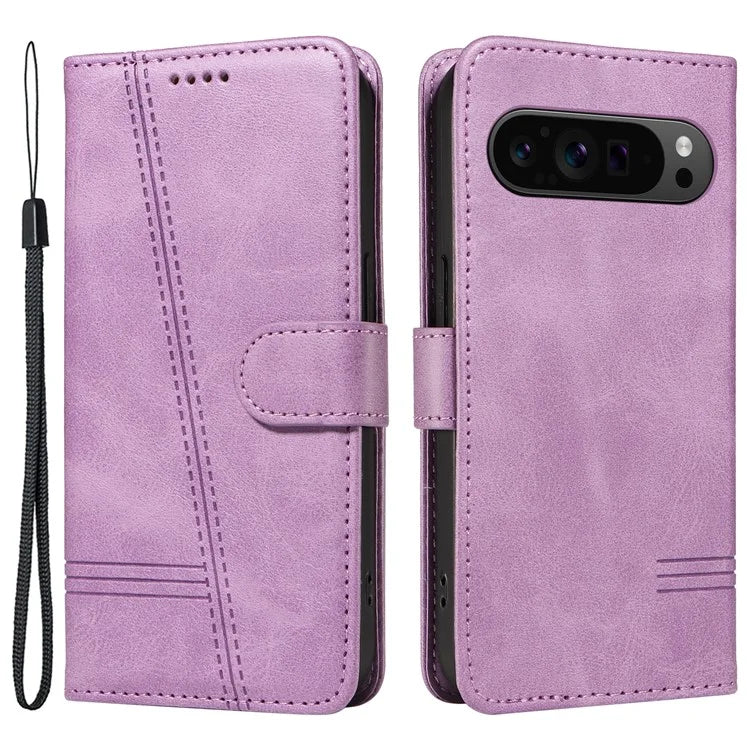 For Google Pixel 9 Pro / Pixel 9 Leather Phone Case with Wallet and Stand Function