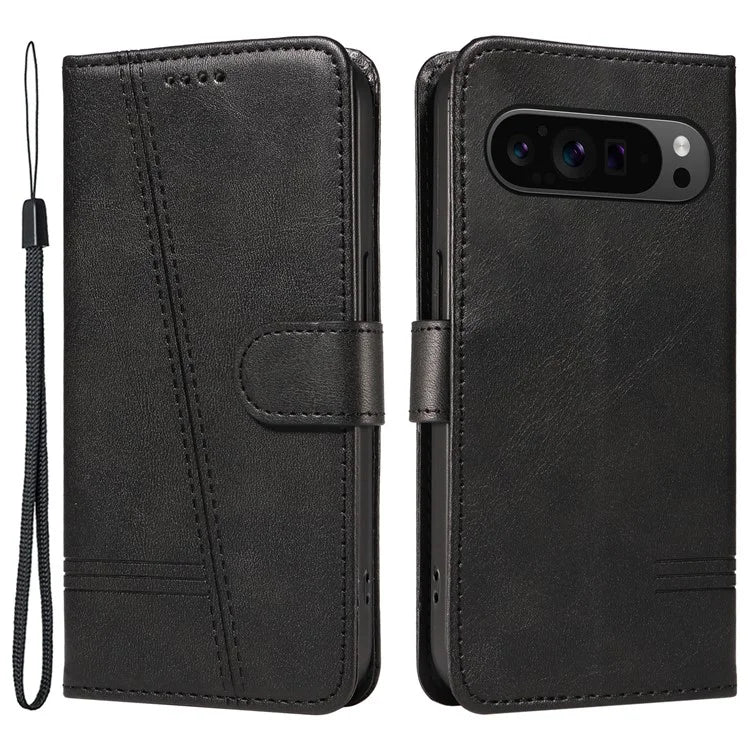 For Google Pixel 9 Pro / Pixel 9 Leather Phone Case with Wallet and Stand Function