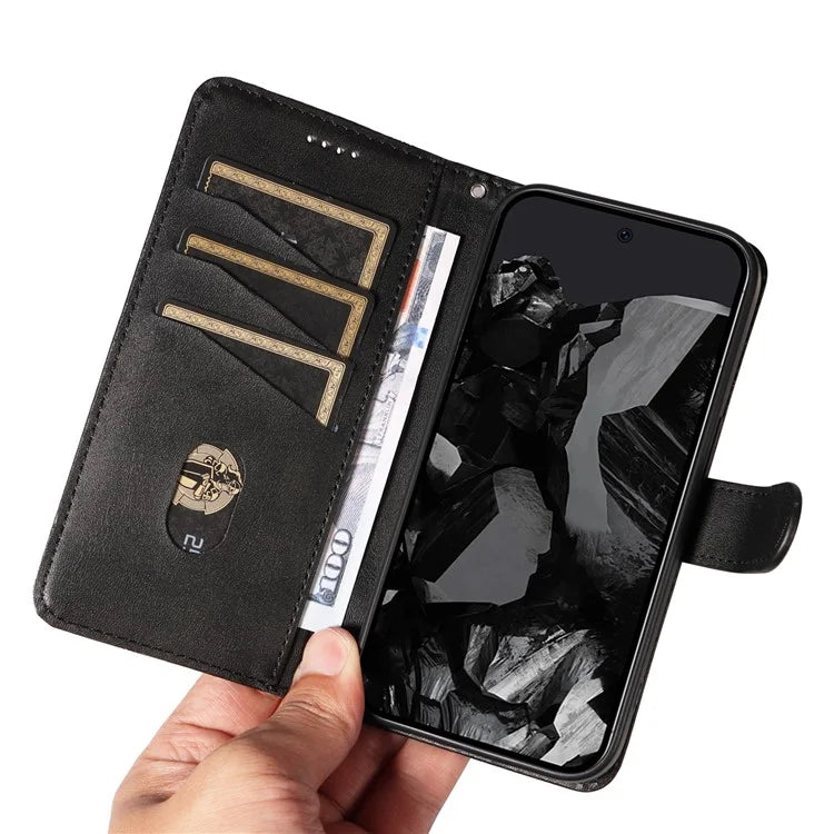 For Google Pixel 9 Pro / Pixel 9 Leather Phone Case with Wallet and Stand Function