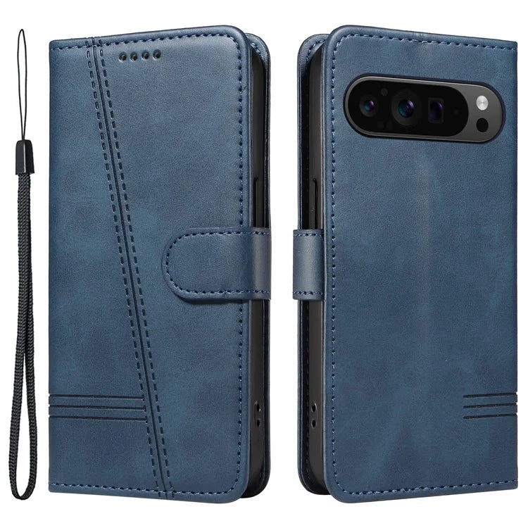For Google Pixel 9 Pro / Pixel 9 Leather Phone Case with Wallet and Stand Function