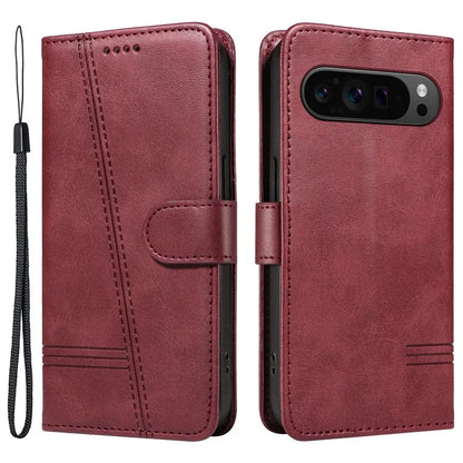 For Google Pixel 9 Pro / Pixel 9 Leather Phone Case with Wallet and Stand Function