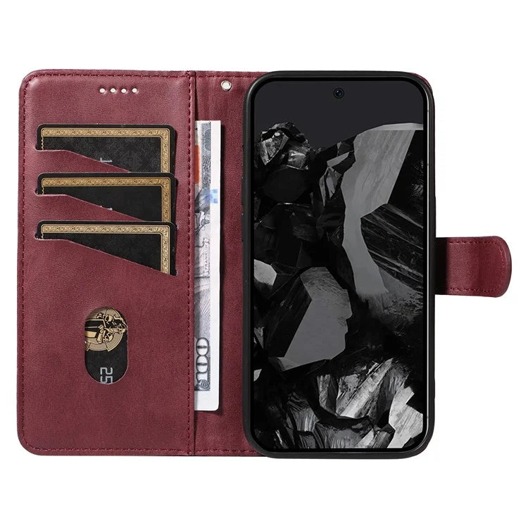 For Google Pixel 9 Pro / Pixel 9 Leather Phone Case with Wallet and Stand Function