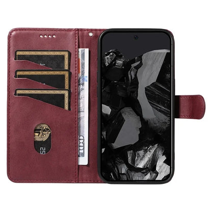 For Google Pixel 9 Pro / Pixel 9 Leather Phone Case with Wallet and Stand Function