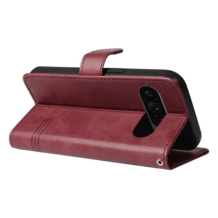 For Google Pixel 9 Pro / Pixel 9 Leather Phone Case with Wallet and Stand Function