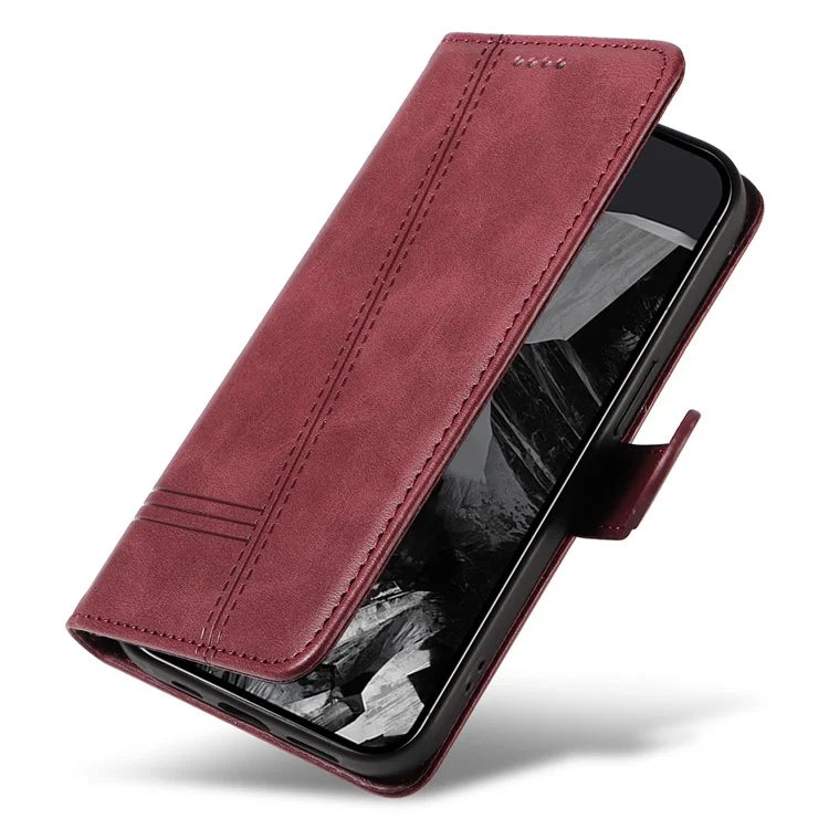For Google Pixel 9 Pro / Pixel 9 Leather Phone Case with Wallet and Stand Function
