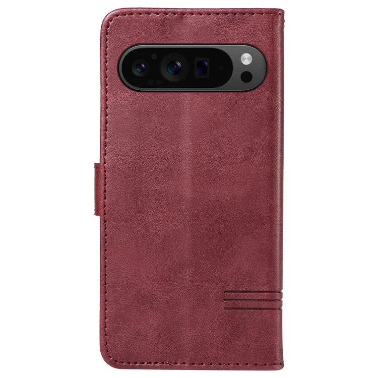 For Google Pixel 9 Pro / Pixel 9 Leather Phone Case with Wallet and Stand Function