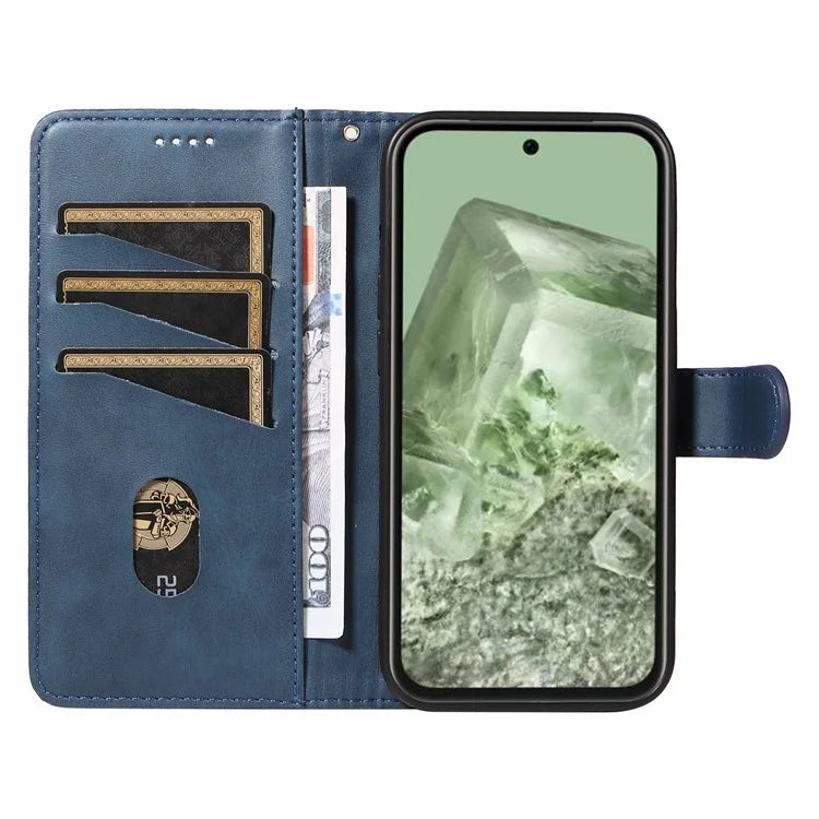 For Google Pixel 8a Wallet Case Flip Folio Leather Cell Phone Cover