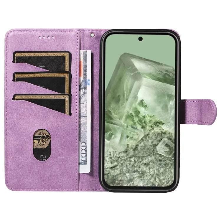 For Google Pixel 8a Wallet Case Flip Folio Leather Cell Phone Cover