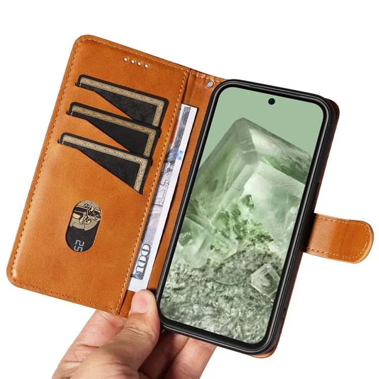 For Google Pixel 8a Wallet Case Flip Folio Leather Cell Phone Cover