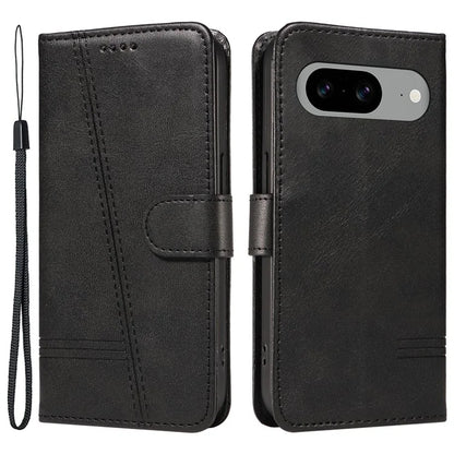 For Google Pixel 8 Case Leather Phone Cover with Wallet and Horizontal Viewing Stand