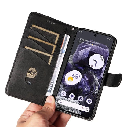 For Google Pixel 8 Case Leather Phone Cover with Wallet and Horizontal Viewing Stand