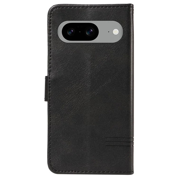 For Google Pixel 8 Case Leather Phone Cover with Wallet and Horizontal Viewing Stand