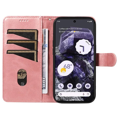 For Google Pixel 8 Case Leather Phone Cover with Wallet and Horizontal Viewing Stand