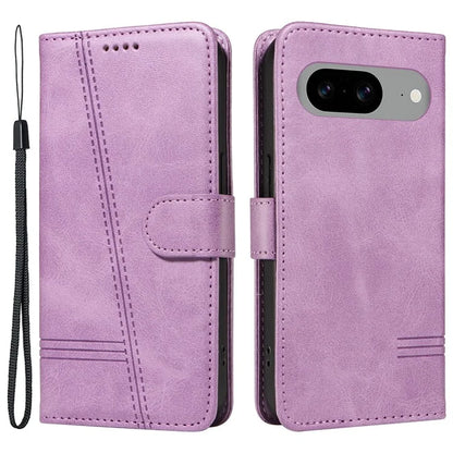 For Google Pixel 8 Case Leather Phone Cover with Wallet and Horizontal Viewing Stand