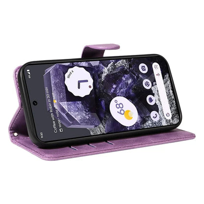 For Google Pixel 8 Case Leather Phone Cover with Wallet and Horizontal Viewing Stand