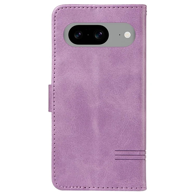 For Google Pixel 8 Case Leather Phone Cover with Wallet and Horizontal Viewing Stand
