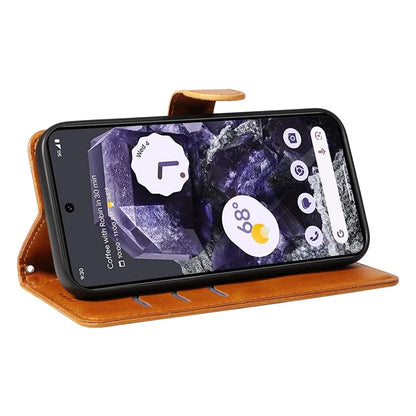 For Google Pixel 8 Case Leather Phone Cover with Wallet and Horizontal Viewing Stand