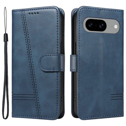 For Google Pixel 8 Case Leather Phone Cover with Wallet and Horizontal Viewing Stand