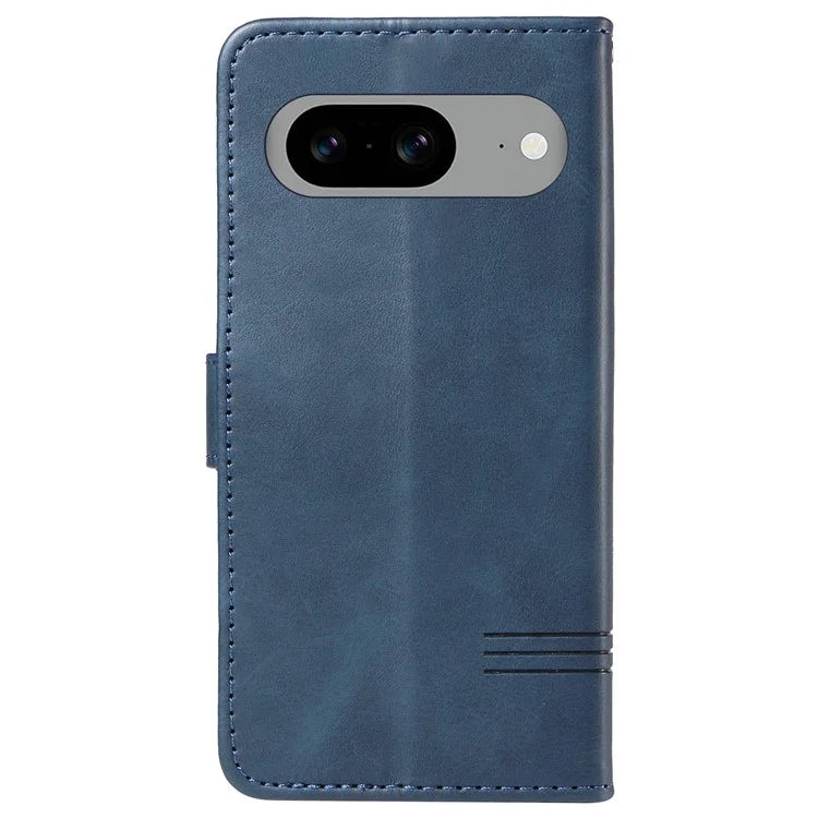 For Google Pixel 8 Case Leather Phone Cover with Wallet and Horizontal Viewing Stand