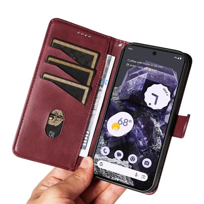 For Google Pixel 8 Case Leather Phone Cover with Wallet and Horizontal Viewing Stand