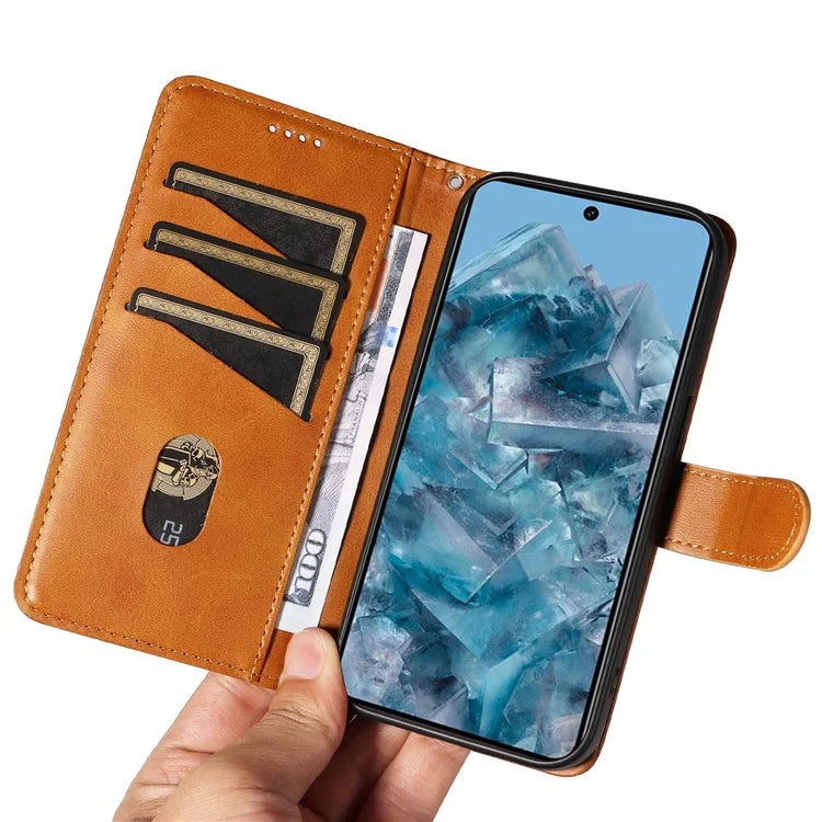 For Google Pixel 8 Pro Wallet Case PU Leather Phone Cover Magnetic Closure