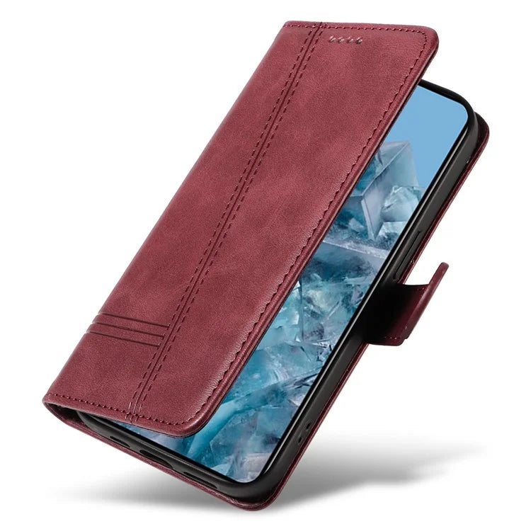 For Google Pixel 8 Pro Wallet Case PU Leather Phone Cover Magnetic Closure