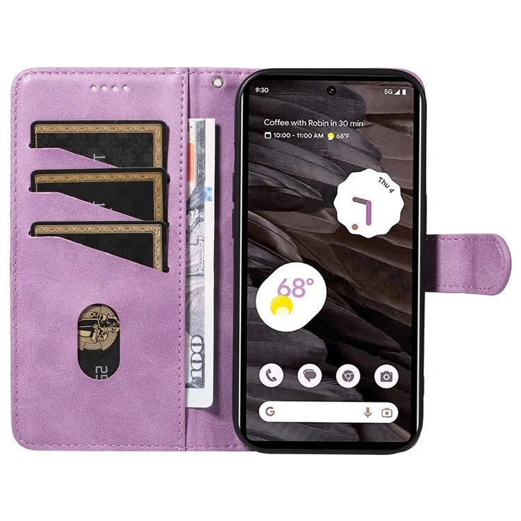 For Google Pixel 7a Case Wallet PU Leather Phone Cover with Stand View