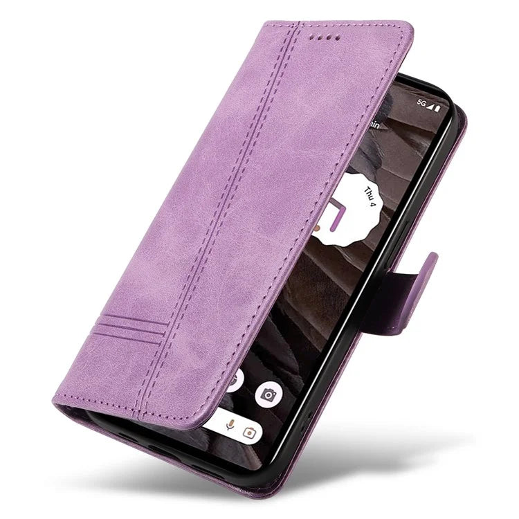 For Google Pixel 7a Case Wallet PU Leather Phone Cover with Stand View