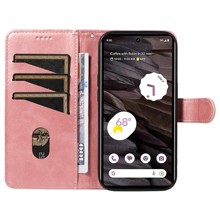 For Google Pixel 7a Case Wallet PU Leather Phone Cover with Stand View