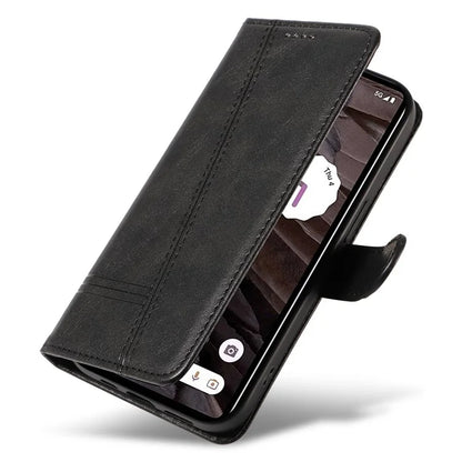 For Google Pixel 7a Case Wallet PU Leather Phone Cover with Stand View