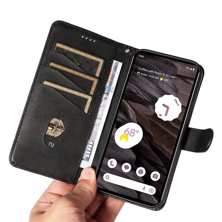For Google Pixel 7a Case Wallet PU Leather Phone Cover with Stand View