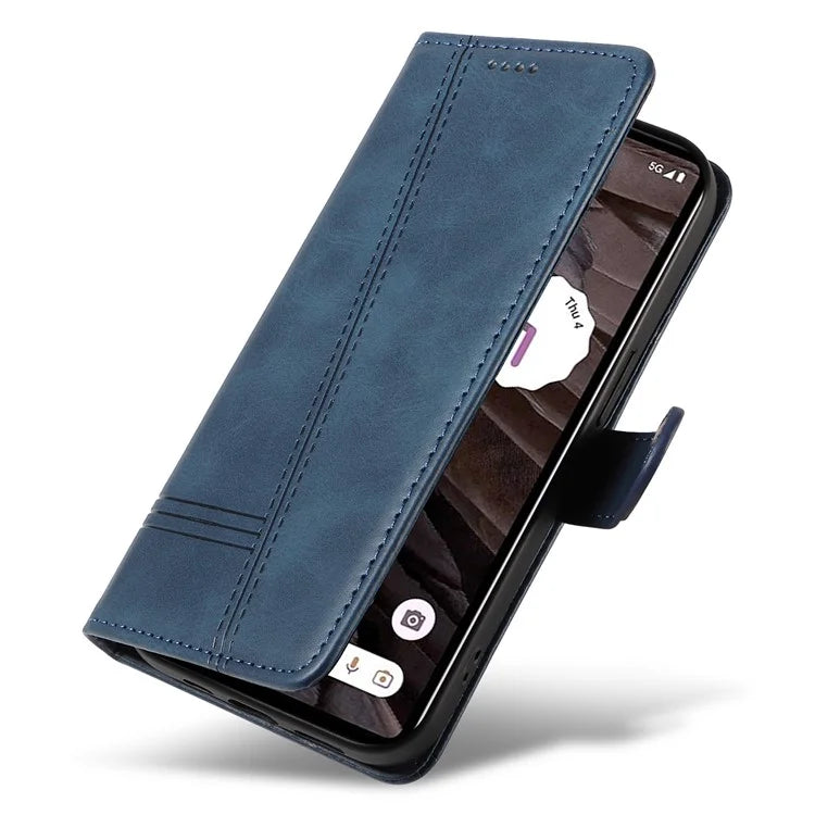 For Google Pixel 7a Case Wallet PU Leather Phone Cover with Stand View