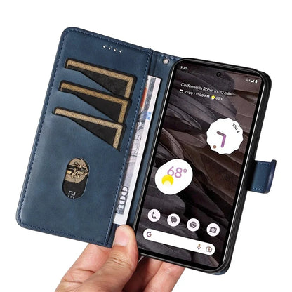 For Google Pixel 7a Case Wallet PU Leather Phone Cover with Stand View