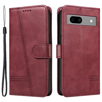 For Google Pixel 7a Case Wallet PU Leather Phone Cover with Stand View